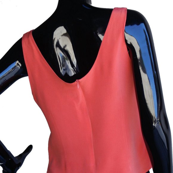 Thom Smith Orange Silk Cami/Tank Top Size 10 - Picture 4 of 7
